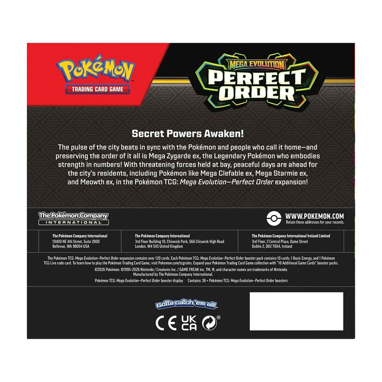 Pokémon TCG: Mega Evolution—Perfect Order Booster Display Box (36 Packs)
