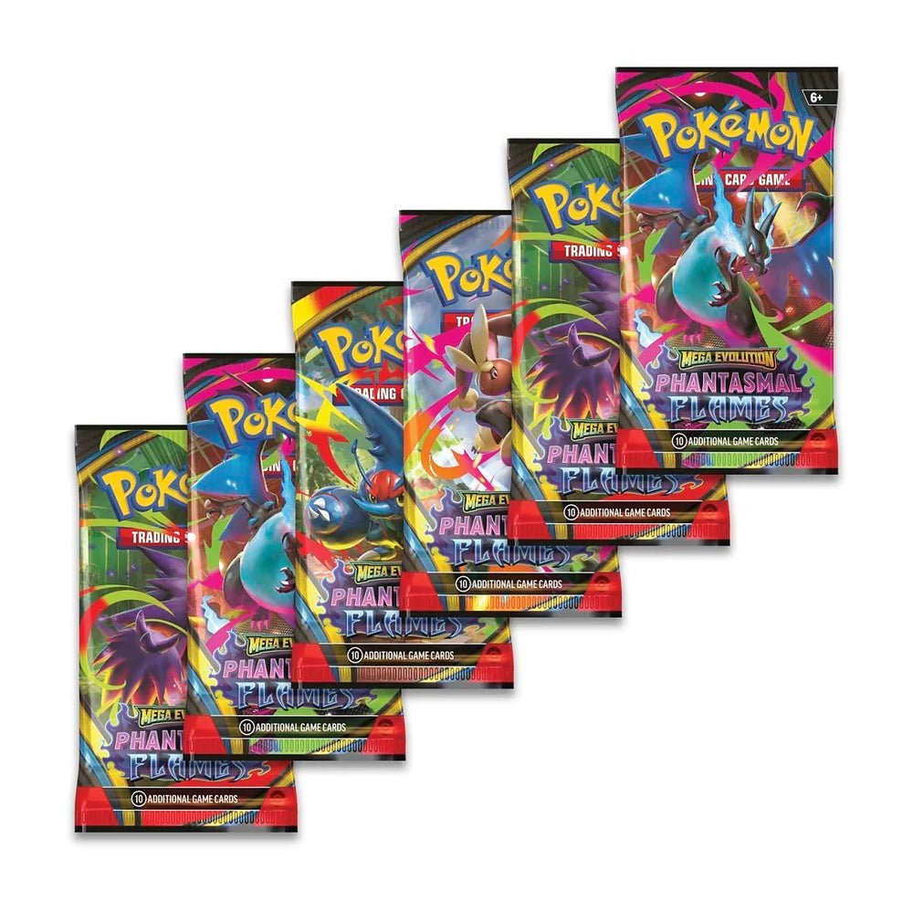 Pokémon TCG: Mega Evolution—Phantasmal Flames Booster Bundle (6 Packs)