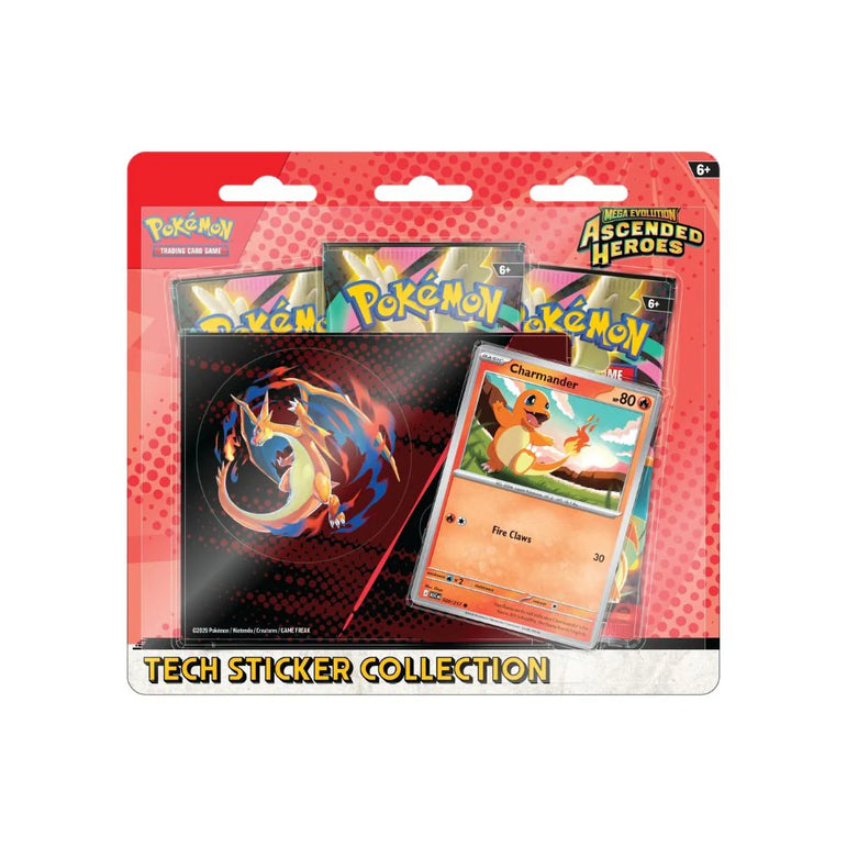 Pokemon Mega Evolution Ascended Heroes Tech Sticker Collection Charmander