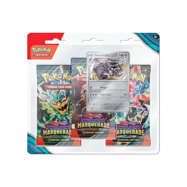Pokémon TCG: Scarlet & Violet—Twilight Masquerade 3-Pack Blister (Snorlax / Revavroom)