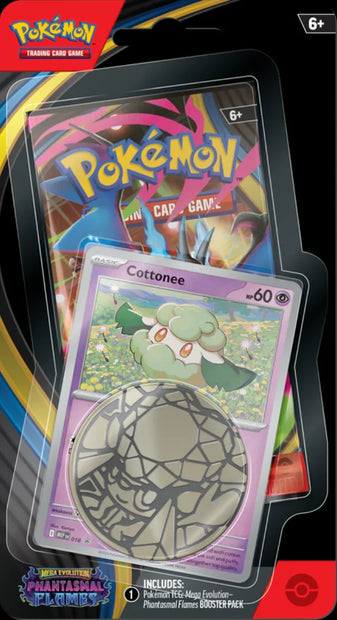 Pokémon TCG: Mega Evolution—Phantasmal Flames Checklane Blister (Cottonee / Whimsicott)
