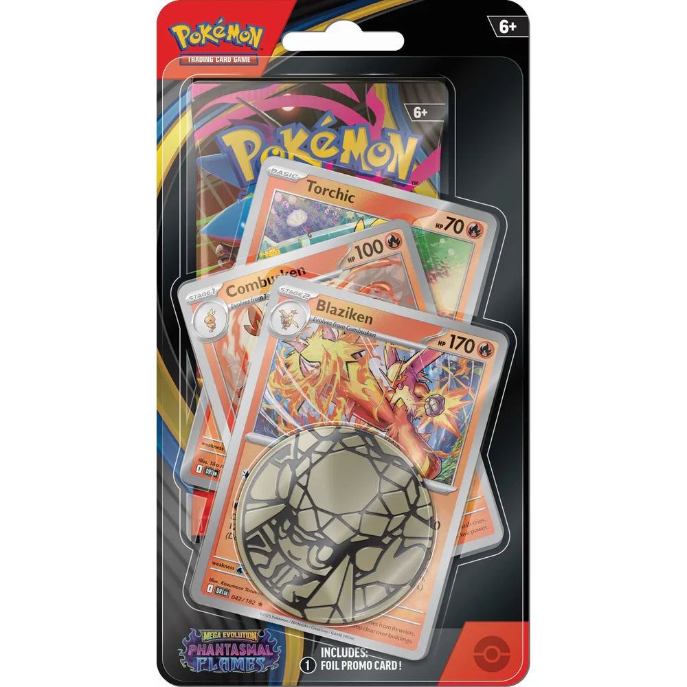 Pokémon TCG: Mega Evolution—Phantasmal Flames Premium Checklane Blister (Blaziken / Hydrapple)